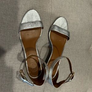 Tory Burch silver sandals